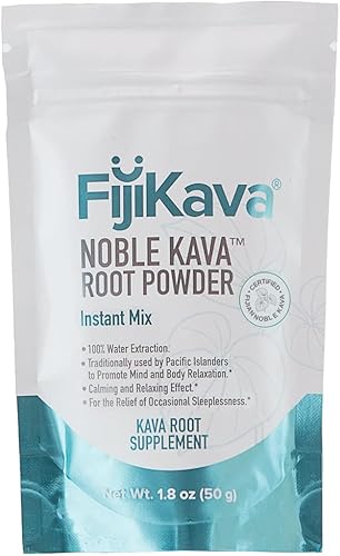 FijiKava Polvo de Kava Kava Instantáneo 50g – Polvo de Raíz de Kava Premium con Alto Contenido de Kavalactona – Ayuda Natural para la Relajación, la