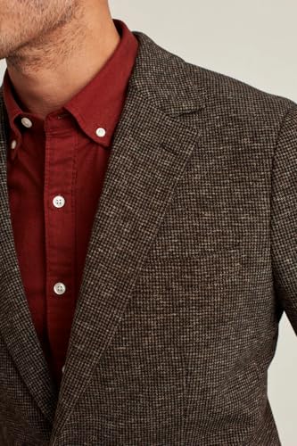 VENNYNG Men's Tweed Jacket Pant Set Single Breasted 2 Piece Wedding Suit Business Formal Holiday Events Slim Fit4