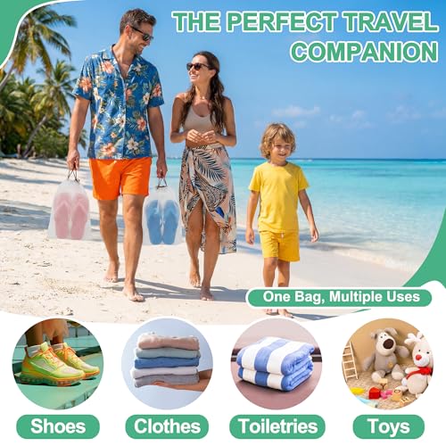 KLASIT Shoe Bags for Travel,15.7 x 11.8 inches,5pack | Large Waterproof Portable Drawstring Clear Shoe Bags,Travel Essentials for Men and Women - Image 4