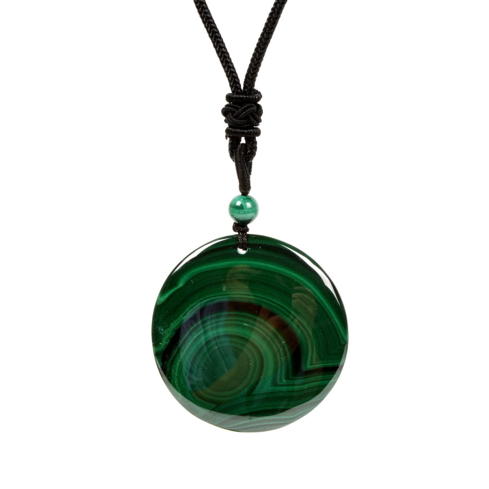 JustinstonesJustinstones Natural Malachite Genuine Pendant Beads Charm Healing Necklace