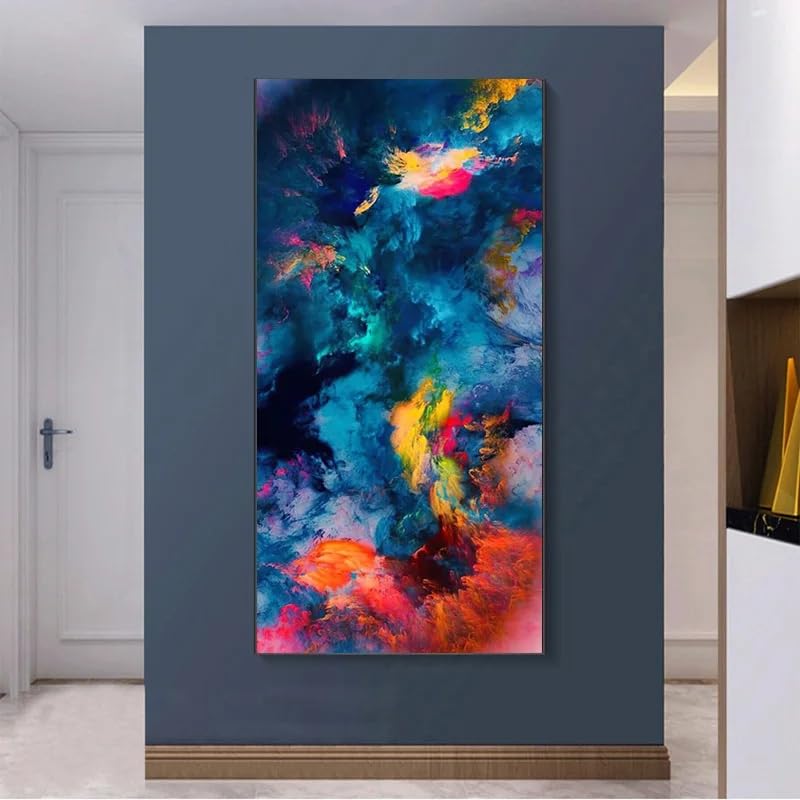 Art mural moderne sur toile nordique composition abstraite haut de gamme 70x140cm
