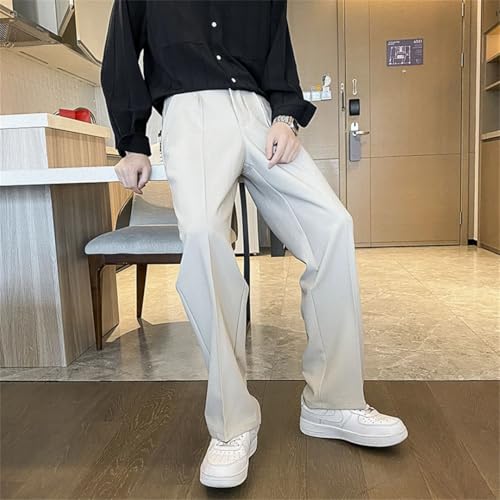 Men Suit Pants Wide Leg Long Drape Trousers Streetwear Clothing Stretch Waist Pants3