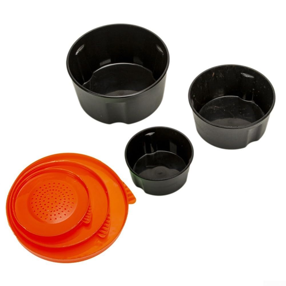 Sandyseptember Fishing Bait Container 3 Pack Earthworm Box Tackle Storage Holder PP Material Crush Resistant For Live Bait(Red)