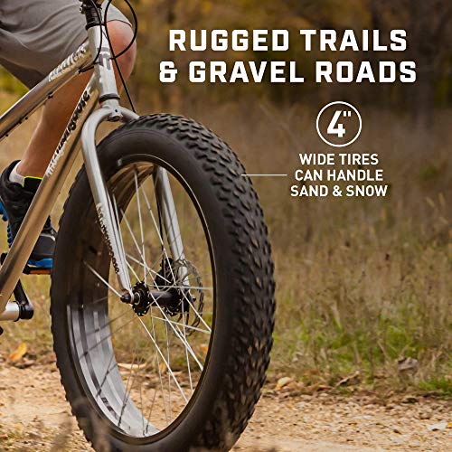 Mongoose Malus Mens and Women Fat Tire Mountain Bike,