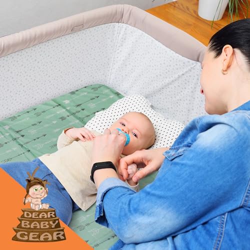 Image of Dear Baby Gear - Premium Car Seat Baby Blanket - Soft Swaddle Blanket for Baby Girls and Boys, Plush Blankets - Adorable Designs, Comfortable Fabric - Mint Green Arrows(40 x 30 inches)