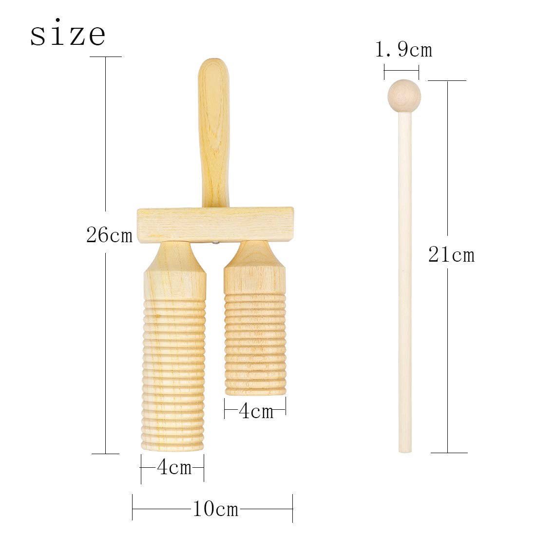 Alnicov Orff Percussion Strumento musicale con suono a tubo multi gambo in legno