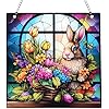 Amazon.com: U-MOJOK Easter Bunny Suncatcher,Acrylic Rabbit Stained ...