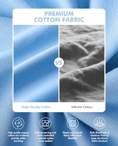 HEAVYWOOD Cotton Short Mens 5 Inch Pajamas Bottom Lounge Sleep Shorts Elastic Waist Lightweight Sleepwear with Pocket2