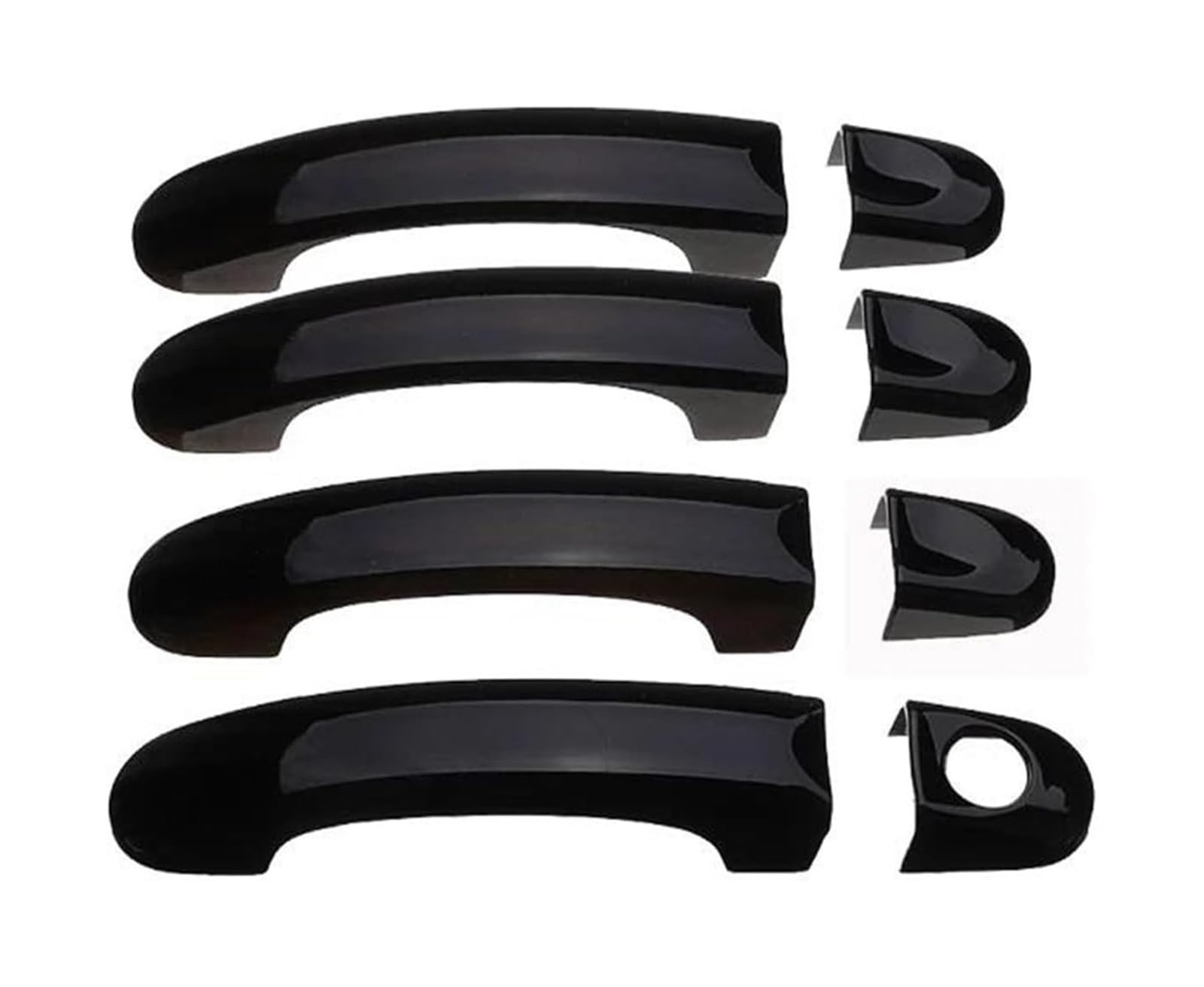 Hckclmbmzw Carbon For Touran 1T Mk1 2003-2015 Car Door Handle Cover Trim Scratch Proof Styling Exterior Parts Accessories Chrome 4Pc Door Handle Cover(Carbon)