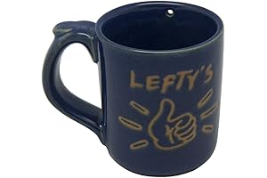 Lefty's Best: Blue Terra Cotta Left-Handed Dribble Mug