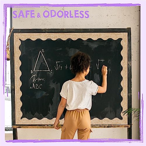 Image of 60 Feet Bulletin Board Borders, Scalloped Rolled Border Trim Decoration Bulletin Boards, Walls, Desks, Windows, Doors for School, Classroom & Offices
