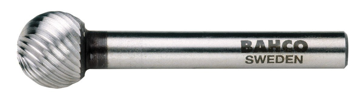 Bahco HSSG-D1211M HSS Ball Shape Medium Rotary Burr, Silver, 51 mm