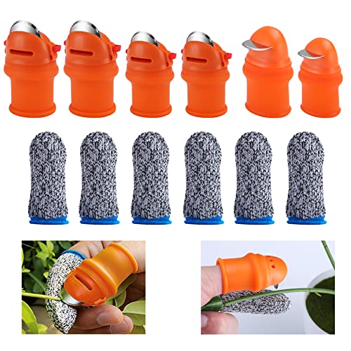 Herramientas de jardinería 12 piezas cuchillos pulgar silicona