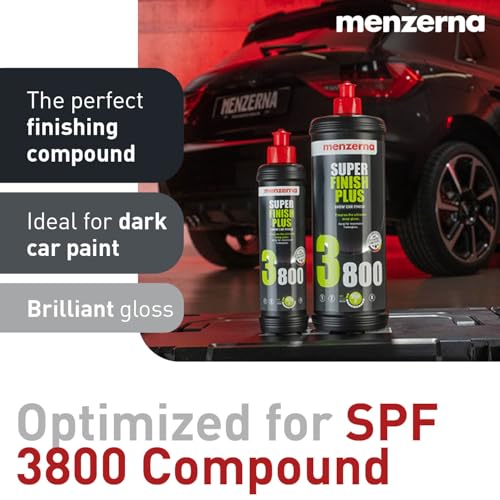 Image of menzerna 3.5 Inch 2X Premium Polishing Pads Finish I High Shine Finishing Buffer Pad I Body Repair Buffing & Polishing I with Safety Edge, Velcro Attachment I Washable & Long Lasting