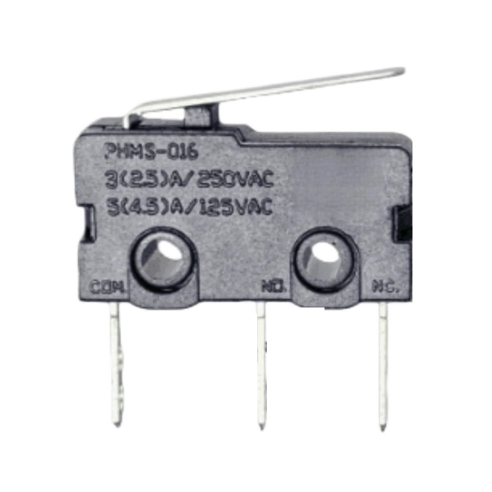 Micro switch PHMS-016 3A de haute précision avec long levier de commande réinitialisable