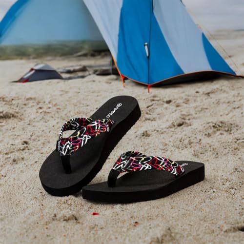 Ampeo Women's Arch Support Flip Flops Comfortable Casual Summer Beach Thong Sandals