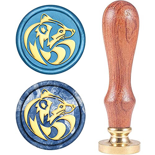 CRASPIRE シーリングスタンプ ラクーン ワックスシールスタンプ 動物 シーリングワックス スタンプ 25mm 封印 真鍮ヘッド 木製ハンドル 取り外し可能 封蝋 レター 結婚式 招待状 メッセージカード 手紙 初心者