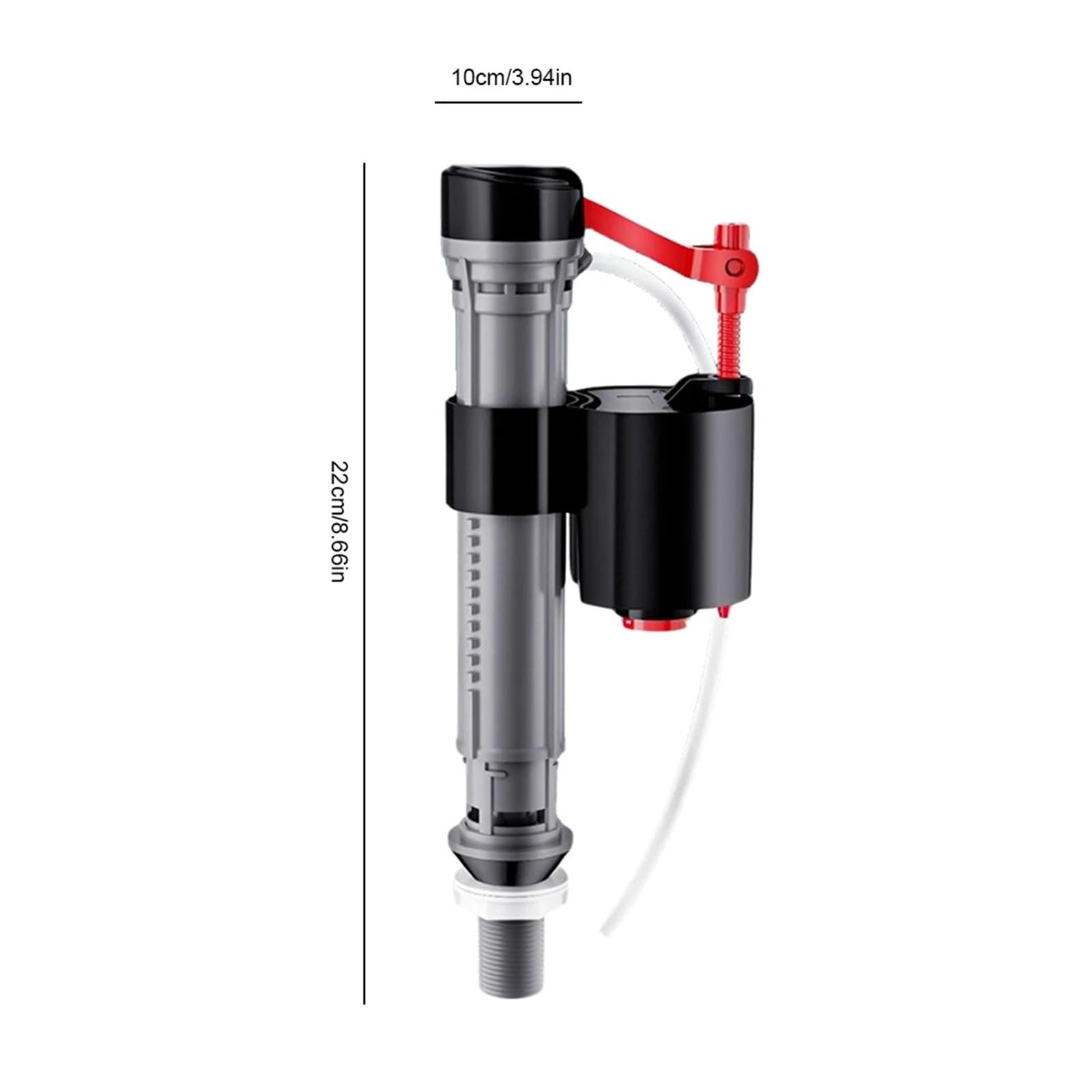 Fluxómetro manual para inodoro Válvula De Llenado Inodoro Universal, Altura Ajustable (19,5-30,5 Cm), Piezas Repuesto For Control Agua Del Tanque