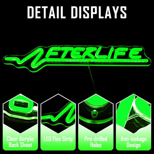 Image of Cyberpunk Neon Sign Game Led Sign for Wall Decor Shooting Games Neon Light for Gaming Room Man Cave Bedroom Decoration Cool Neon Light Sign for Teen Boys