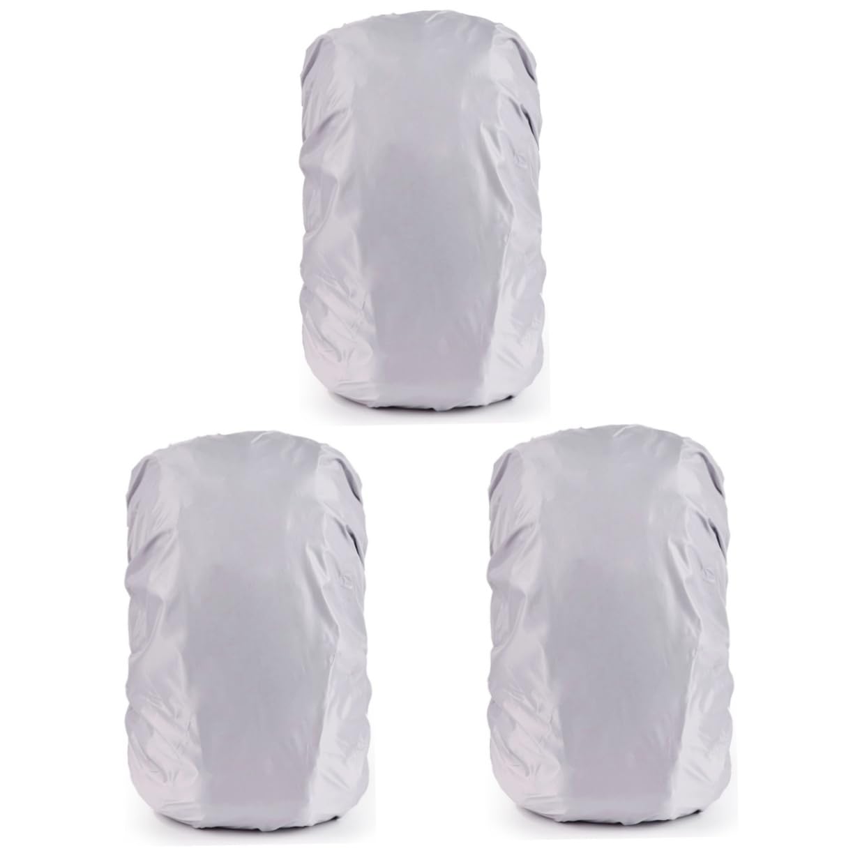 Yardwe 3pcs Backpack Rain Cover Outdoor Bag Protector Lightweight Silver Rainproof Pack Cover for Hiking Travel and Climbing
