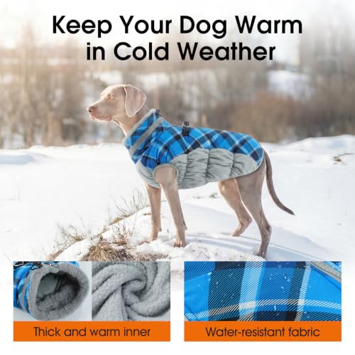 Image of Lelepet Dog Winter Coat Waterproof Small Dog Coat with Harness Built in