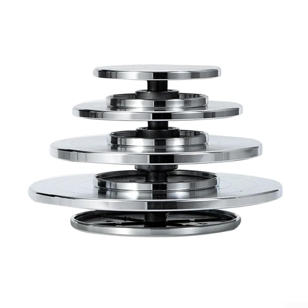 Töpferscheibe Drehteller, Ton-Skulptur, Drehteller, handgefertigt, Modellbasis, doppelseitig, Aluminiumlegierung, Rotationswerkzeuge für Keramik, Ton, Skulptur, Keramik (25 cm unter 15 cm)