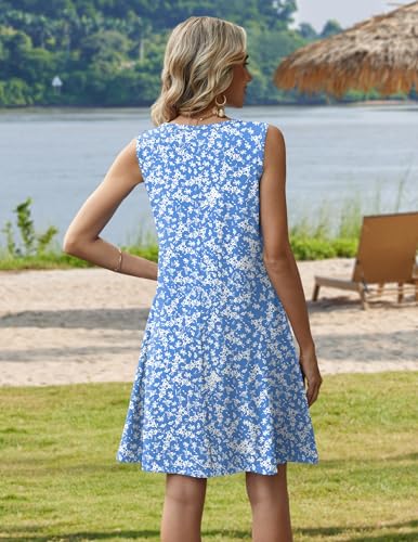 Image of Zeagoo Womens Summer Dress 2026 Sleeveless Casual A-Line Tshirt Sundresses