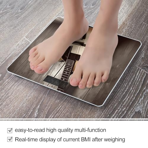 Báscula digital de baño con vidrio templado y pantalla LCD miniatura 5
