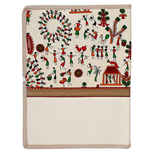 Image of FutureX Printed Fabric File Folders for Certificates, Document Holder, Jute Conference Folder Vehicle Document Storage Wallet for Registration & Insurance Card (Size: A4, Color: Multicolor)