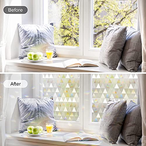 Rabbitgoo A0101-44.5-04-2 Window Privacy Film, Stained Glass Rainbow Prism Privacy Window Clings thumb #8