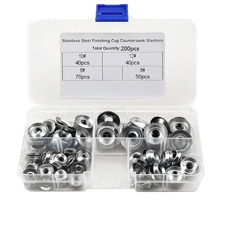 200PCS 304 Stainless Steel Bowl Type Conical Washer Countersunk Washers Concave Convex Washer