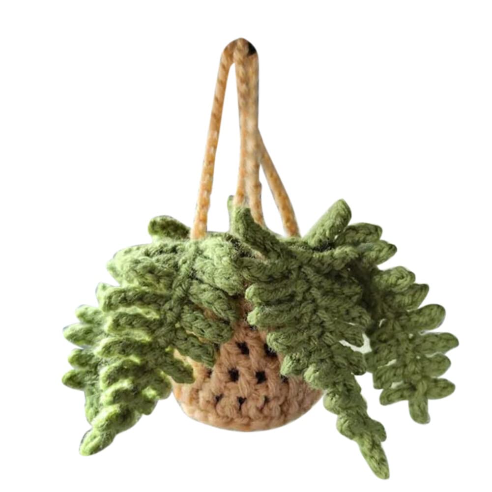 Häkel Hängepflanze Auto Anhänger - Handgefertigte Rückspiegel Deko