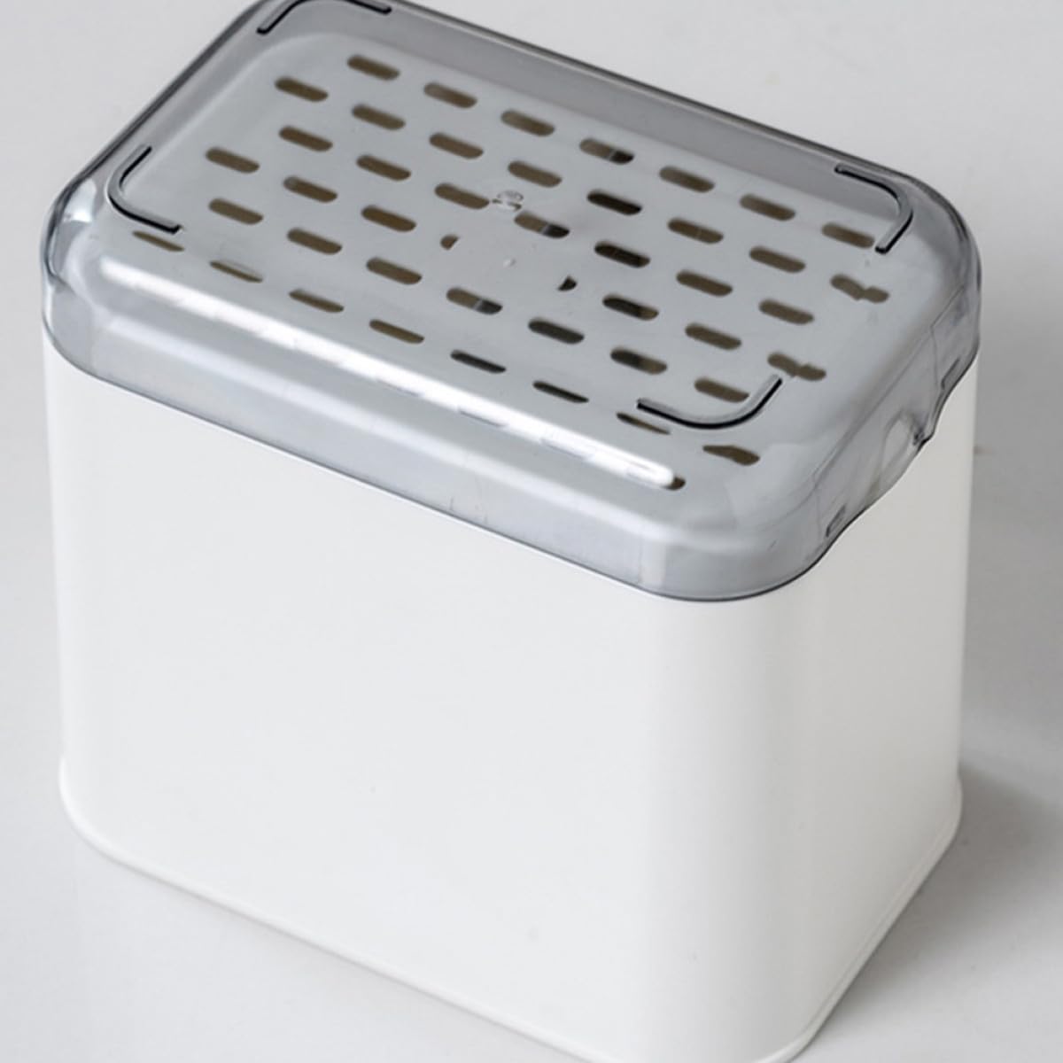 CANIGHT Organizer per Utensili da Cucina Multifunzionale Bianco, Porta Bacchette da Banco Scomparti e Scolapiatti, Portaposate Compatto per Cucchiai, Forchette e Bacchette, per Cucina