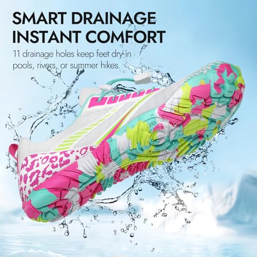 Image of ATHMILE Water Shoes for Women Men River Aqua Shoes Barefoot Sport Quick-Dry Adult Swim Shoes for Beach Lake Pool Hiking Surfing Kayaking Camping Size | Quick Dry Non-Slip Wide Toe Box Shoes for River Kayak Fishing Lake Cruise Vacation Outdoor Water Activities