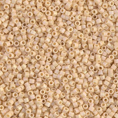 Miyuki Delica 11/0 Cylinder Seed Beads - Matte Op Pear AB - DB1591 5 Grams