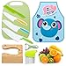Juego de cuchillos infantiles de 9 piezas, para cortar y cocinar frutas o verduras para niños pequeños, incluye cuchillo de madera, tabla de cortar, pelador y babero