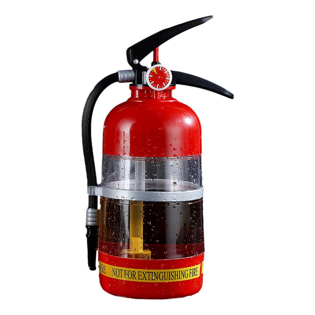 Contenitore creativo per acqua birra a forma di estintore 1,5 L Dispenser di bevande per vino in acrilico di grande capacità per vino, liquori, birra, liquori