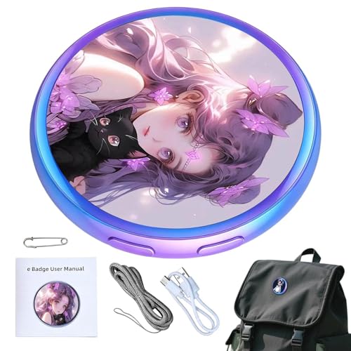 Pin insignia electrónica táctil recargable de anime para fotos instantáneas en cosplay y eventos