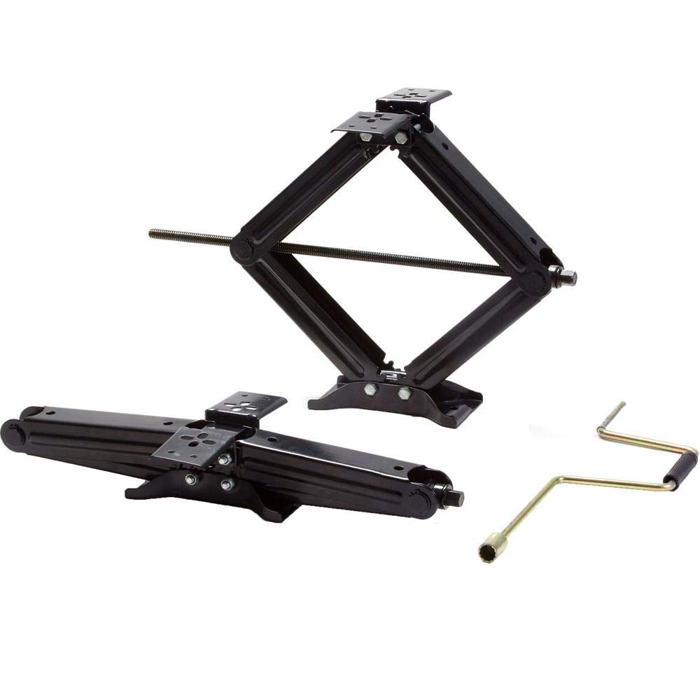 Stromberg CarlsonJSC-24 Scissor Jack - 24" Scissor Stabilizer Jack for RV - Trailer Jack - Heavy Duty Scissor Jack Lifts and Levels 5000 lbs - 2 Packs with Crank Handle