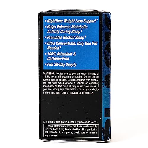 Nutrex Lipo 6 Nighttime Fat Burner | Melatonin Sleep Aid & Weight Loss Diet Pills For Men And Women | Night Time Metabolism Booster Appetite Suppressant | 30 Servings (1) #TOP5
