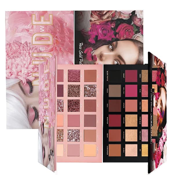 MAYU Beauty Rose Gold Remastered Edition + Nude Edition Eyeshadow Makeup Kit (Combo Kit of 2 Eyeshadow)-image-39