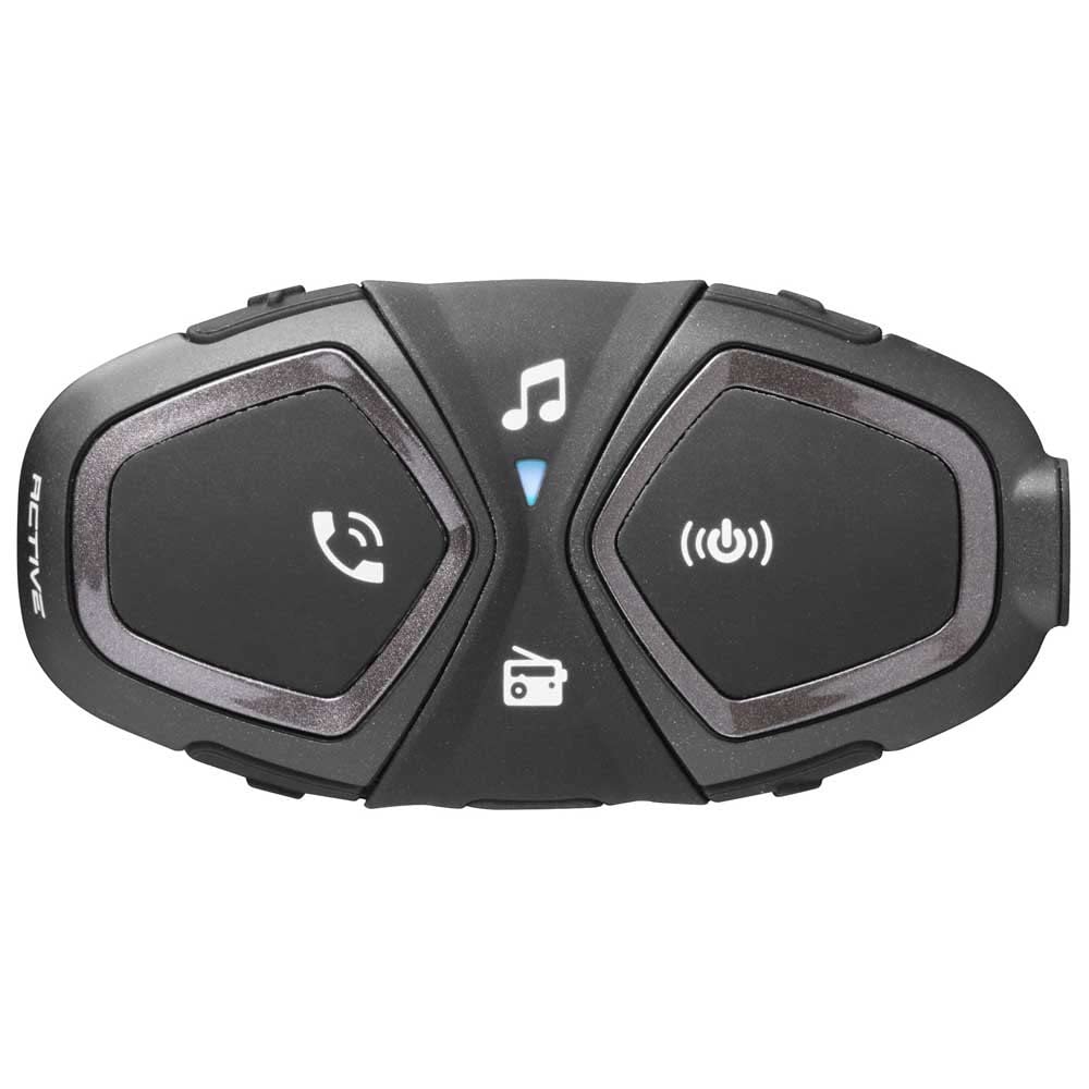 INTERPHONE ACTIVE - Singolo - Interfono Bluetooth da casco per comunicazione in moto, Fino a 4 motociclisti, Distanza massima 1Km, Autonomia 15 ore, Radio, MP3, GPS, Impermeabile IPX67.