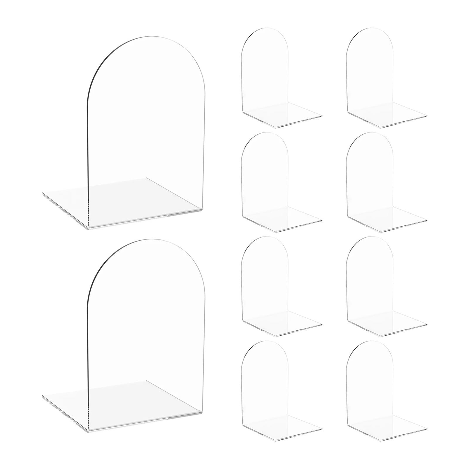 Desktop Bookends 2Pcs Acrylic Book End Shelves Transparent Bookend Decorative Stopper Bedroom Office Library School Decoration for Home Office School Library