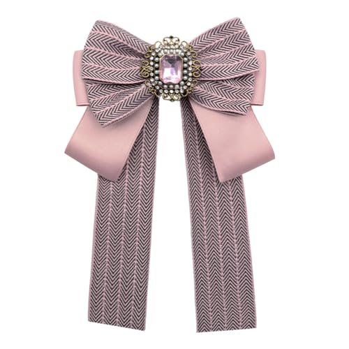 Image of Womens Bow Tie Adjustable Rhinestone Bowtie for Women Ladies Girls Pre-tied Womens Tie for Shirt Suit Uniform