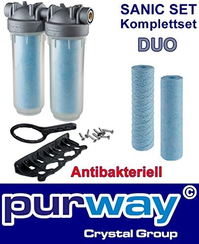 '3/4 Dp Duo Sanic Set ot Sanic Double Filter Housing with Filter Anti-Bacterial