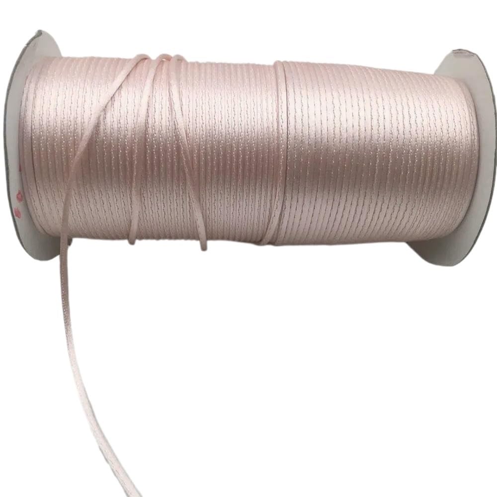 Sznurki do koralików, Pleciony sznurek do makramy 2mm wielokolorowy 10-225m(Lt Pink 103,225meters whole roll)