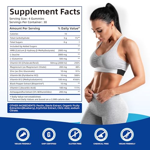 HMB and L-Leucine Gummies for Muscle Support during Workouts
| HMB and Leucine Supplement Gummies for Men and Women
| S