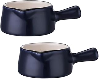 Cabilock 2 szt. ceramiczna miska do zanurzania mini patelnia do mleka garnek masło ocieplacz z uchwytem i dzióbkiem jedzenie dla dzieci miska porcelanowa sos naczynie na przyprawy przystawki 50 ml