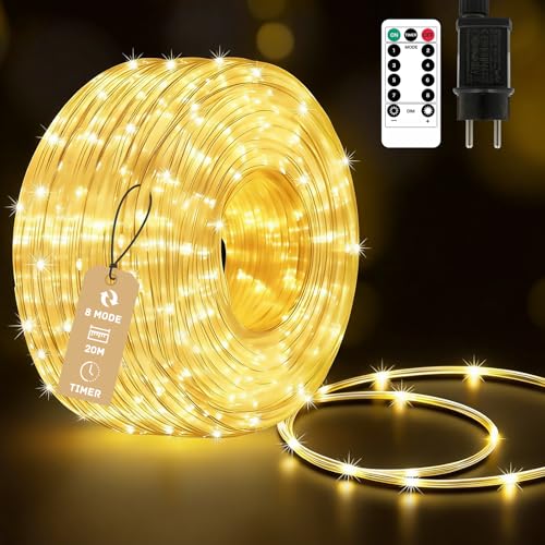 Auting 23M LED Lichterschlauch 400 LEDs Warmweiß, LED Schlauch...