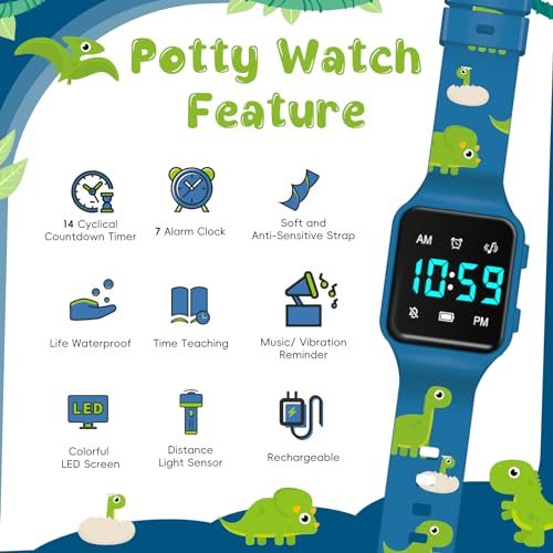 Image of BEN NEVIS Potty Training Watch, Digital Toddler Watch with Countdown /Music /Alarm Clocks /Vibration Reminder and Waterproof, Remind Toddler to Go to The Toilet